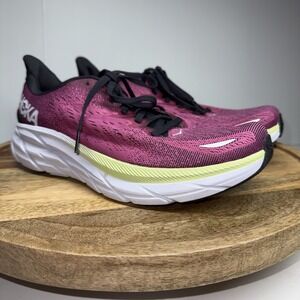 Hoka One One Clifton 8 Women's 9.5D Wide 1121375 BGIR Pink Running Sneakers EUC
